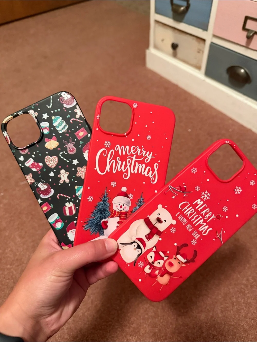 Festive Red Christmas Phone Case - Holiday Design